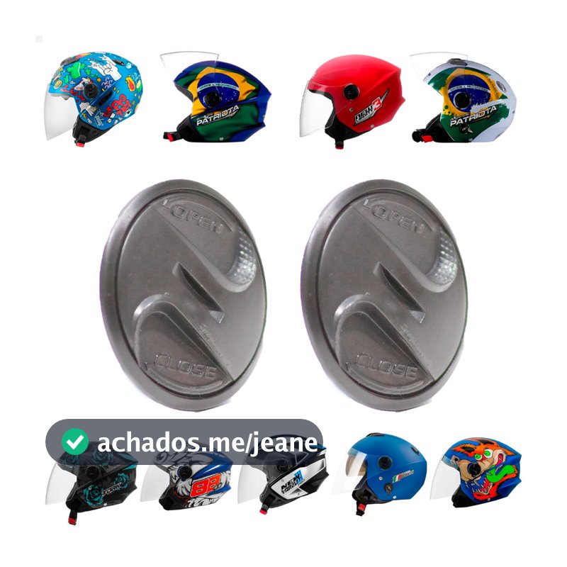 Botões Fixador Reparo Trava Viseira Capacete Pro Tork New Atomic e New Liberty 3