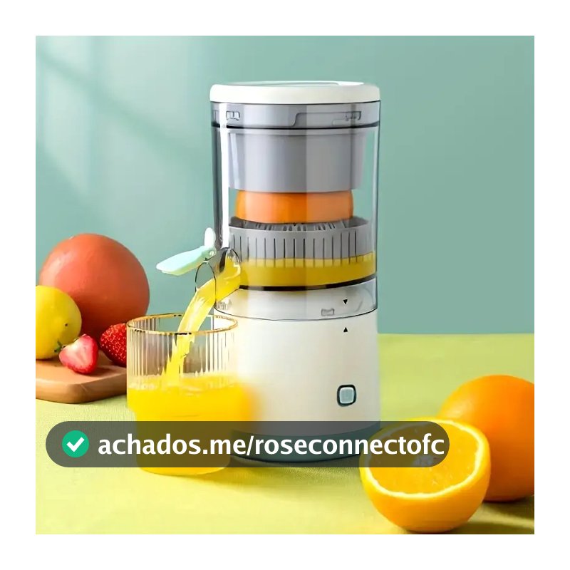 Espremedor Elétrico Laranja Limão Frutas Fazer Sucos Recarregável usb