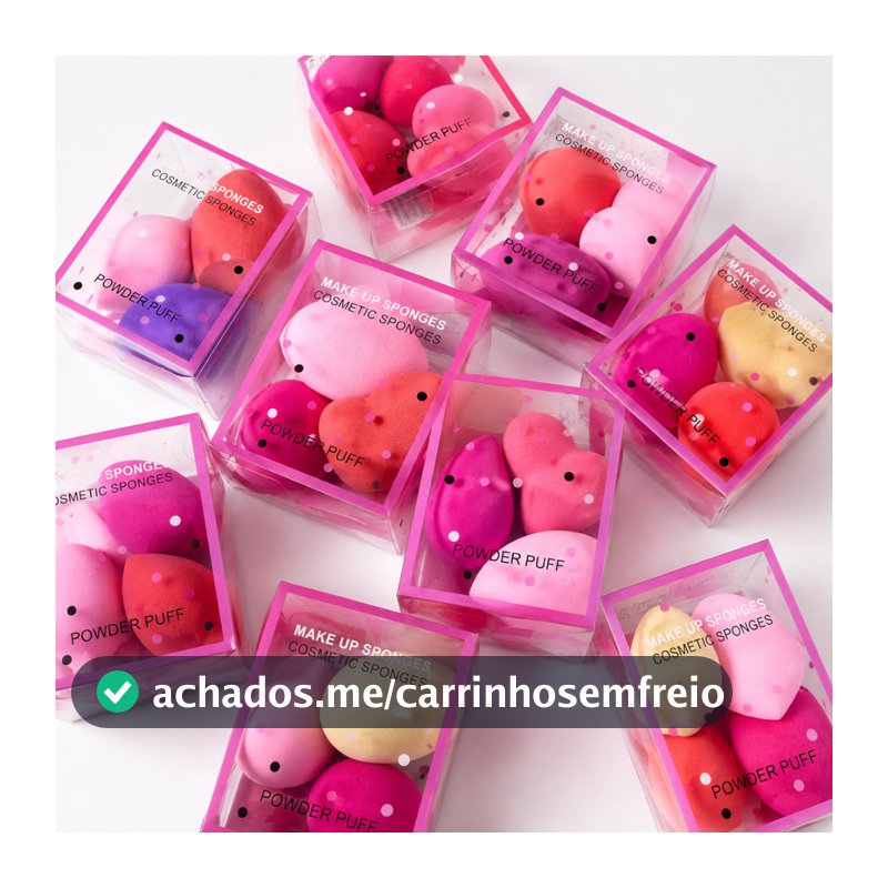 ANA1108 Kits com 36 Mini Esponja Gota e Blender Para rosto e Maquiagem Base E Corretivo