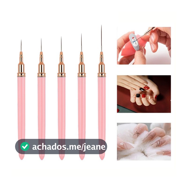 Kit 3/5 Pincéis 7/9/11/15/25mm De Arte De Unhas UV Para Pintura Em Gel Pincel Manicure