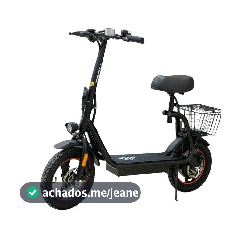 Patinete Elétrico HAO com Banco 350W 25km/H 100kg Preto Bivolt