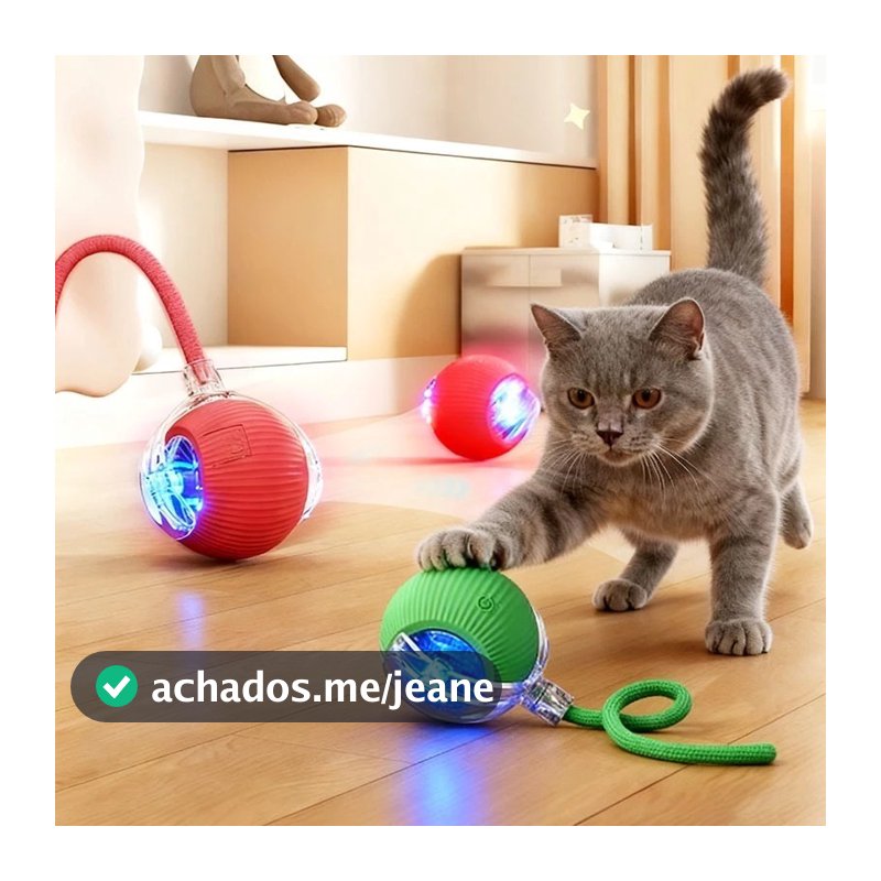 Bola Brinquedos De Rolamento Automático Cauda Do Falso Recarregável Bola Inteligente Gato Interativo