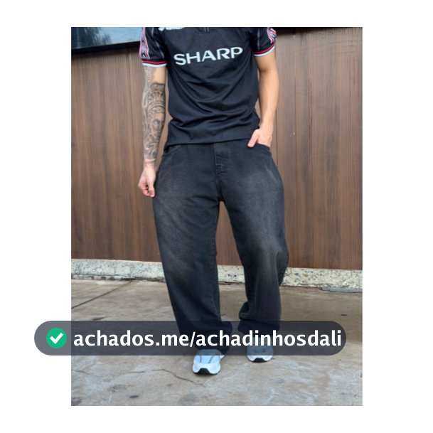 Calça Jeans Baggy Balão Reta Masculina Preta Boca Larga 100% Jeans Bag Sk8 Streetwear Tecido Premium