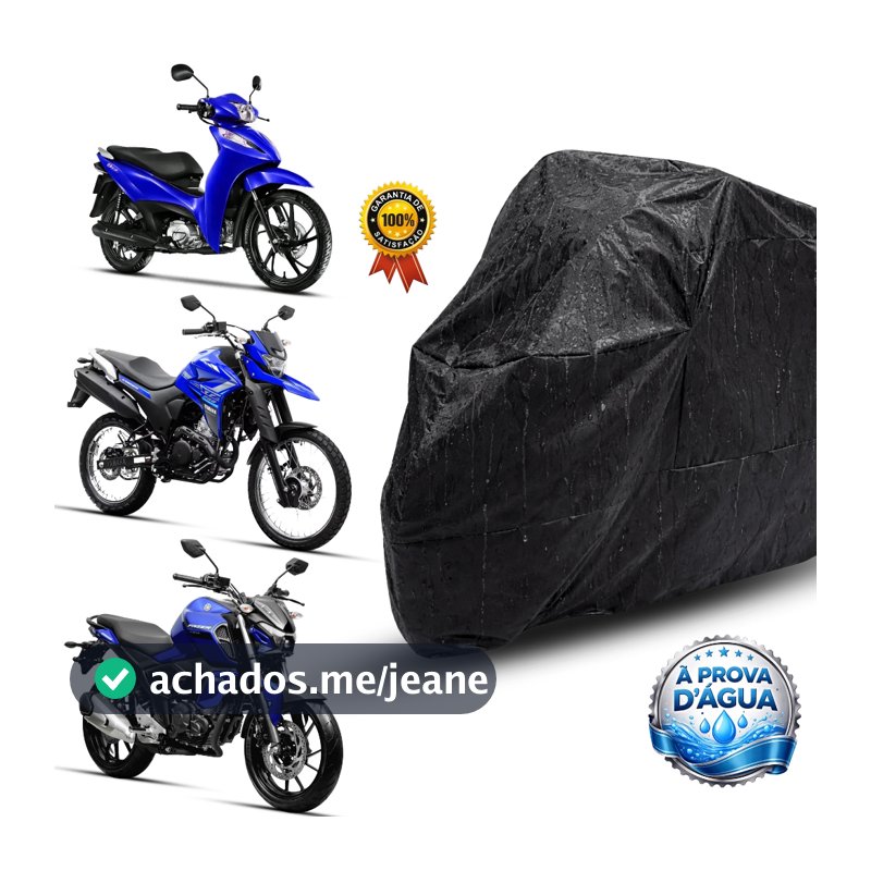 Capa De Moto Protetora Universal Impermeável Anti Risco Proteção Sol Chuva Poeira Todos Modelos