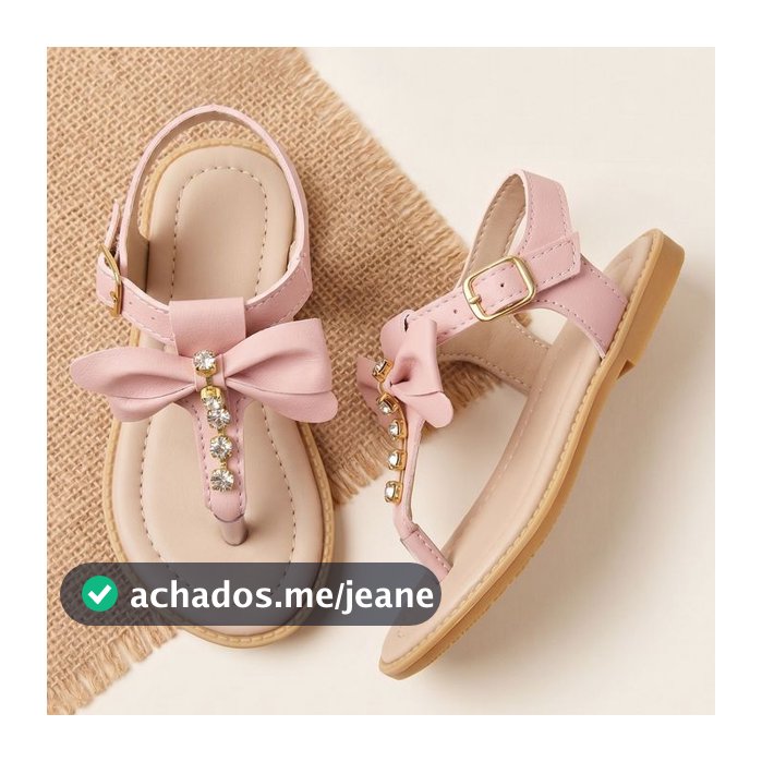 Sandália Infantil Menina Feminina Festa Laço Strass macia confortável antiderrapante batizado