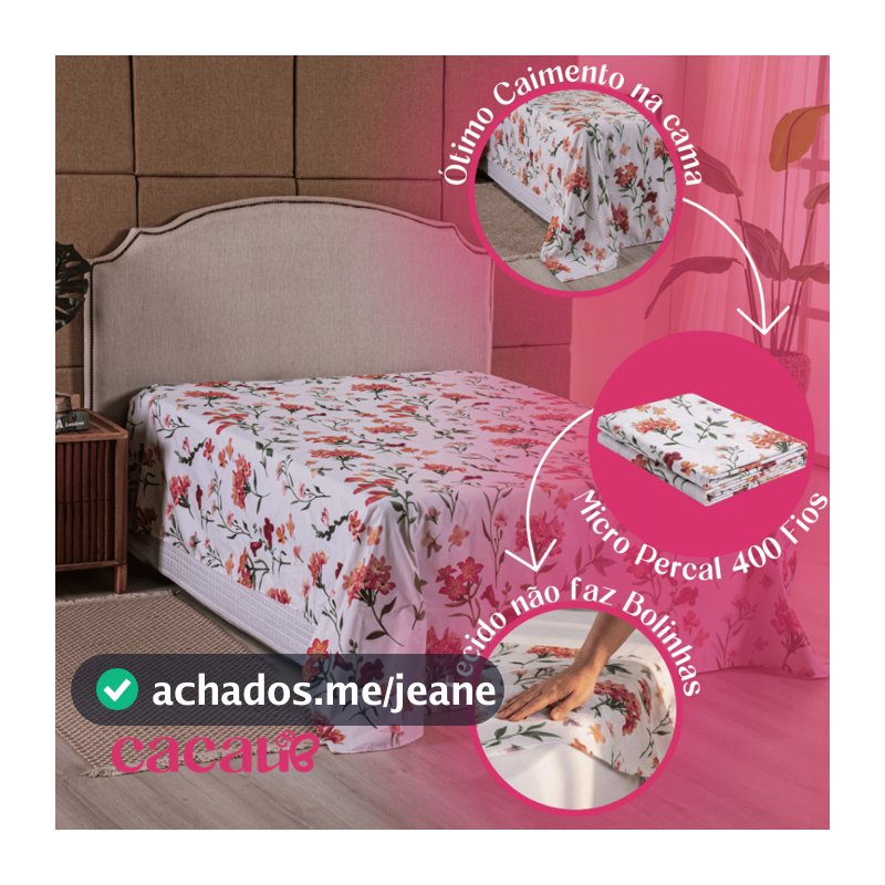 Lençol Queen Sem Elástico Superior AVULSO 2,10x2,20 Virol Casal Estampado