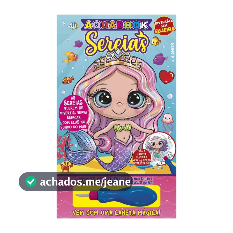 Aquabook Sereias - com Caneta Mágica