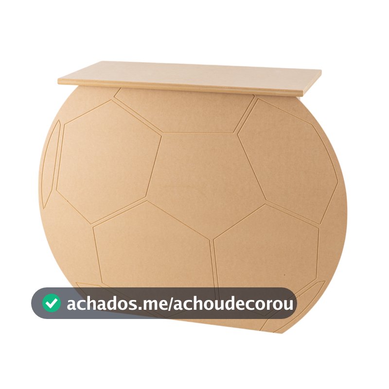 Mesa Decoração Bola de Futebol Menino Mdf Cru Enfeite Festa
