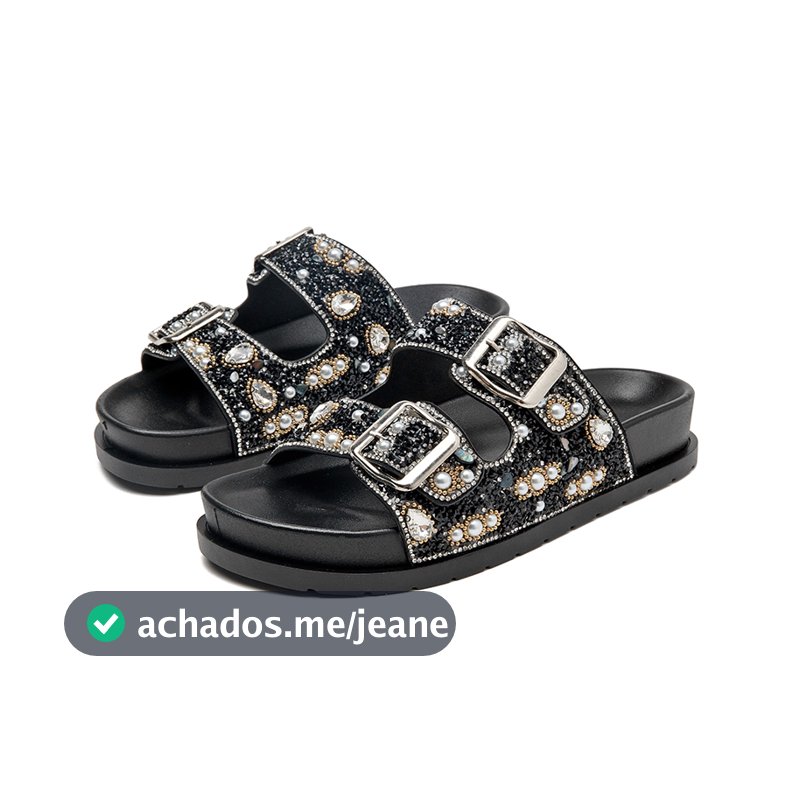 Birken Meijile Sandália Feminina rasteirinha plana