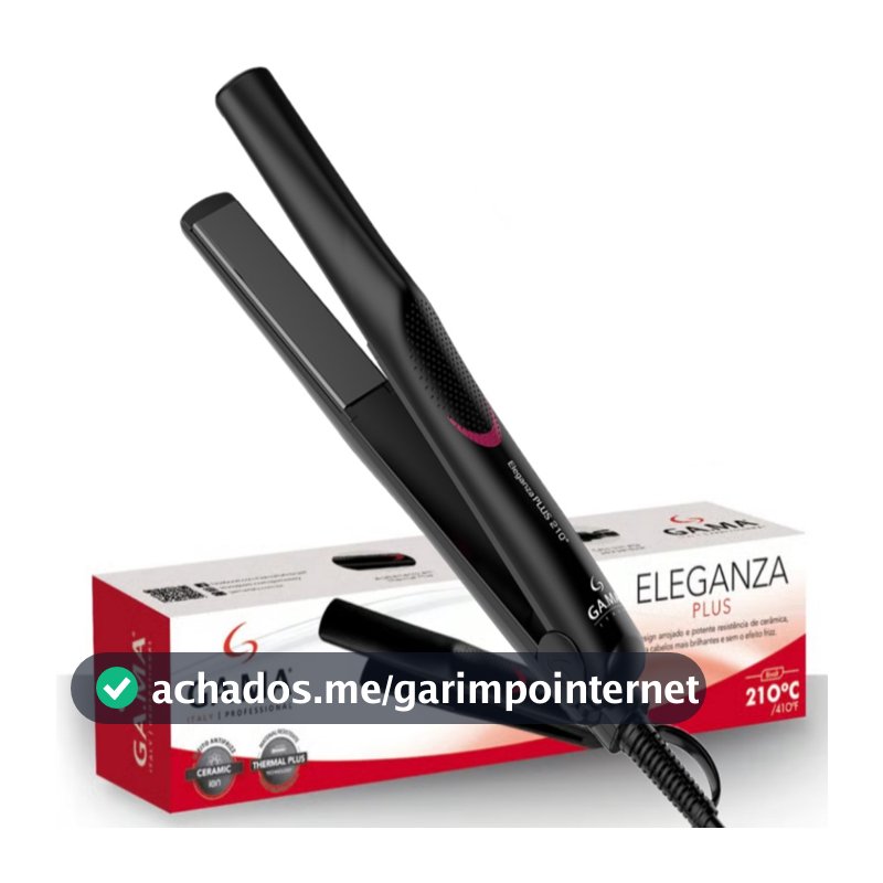 Chapinha Alisadora de Cabelo GA.MA Italy Eleganza Plus Ceramic Íon 210ºC Bivolt