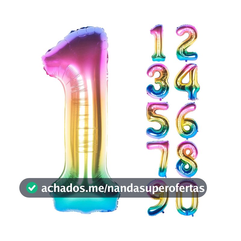 Balão Metalizado Grande Balão de Número Aniversário Decoração Balão Colorido 80cm Balões Metalizados