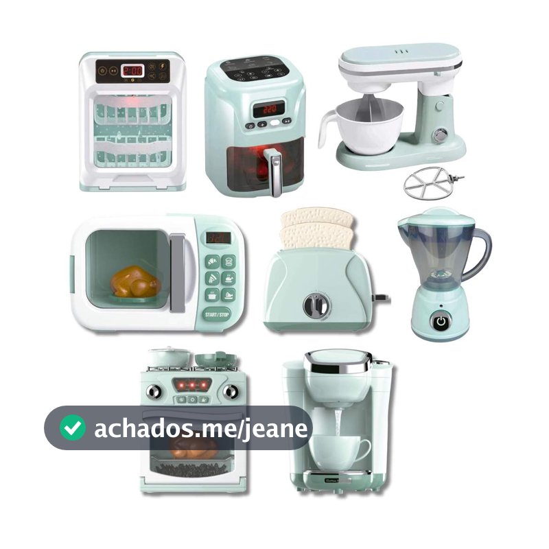 Brinquedo Mini Cozinha Fenix Faz de Conta Eletrodomésticos Infantil Interativos (Escolha o Modelo)
