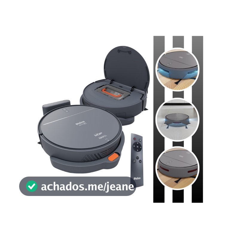 Aspirador Robô Função MOP PAS29A Bivolt Potência de 35W Philco