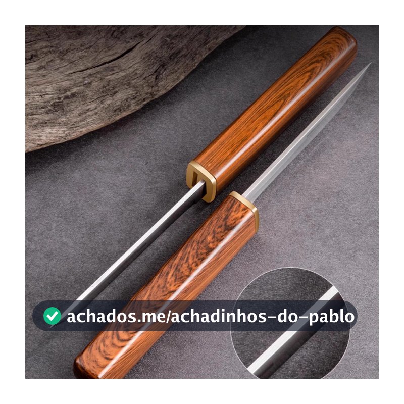 Kit 2PCS Faca de Frutas Faca Cutelo Churrasco Carne de Cozinha Faca para Cortar Churrasco Com Bainha