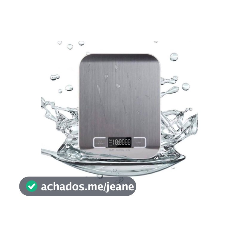 Balança de Cozinha Digital 10kg em Inox Alta Precisão 1g Dieta Fit com Tara LCD Pilhas Inclusas Envio Imediato