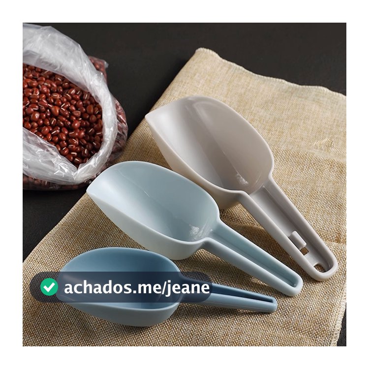 Kit 3 Peças Jogo De Colher Medidora De Plástico Multiuso Gelo E Cereais 50ml/100ml/150ml