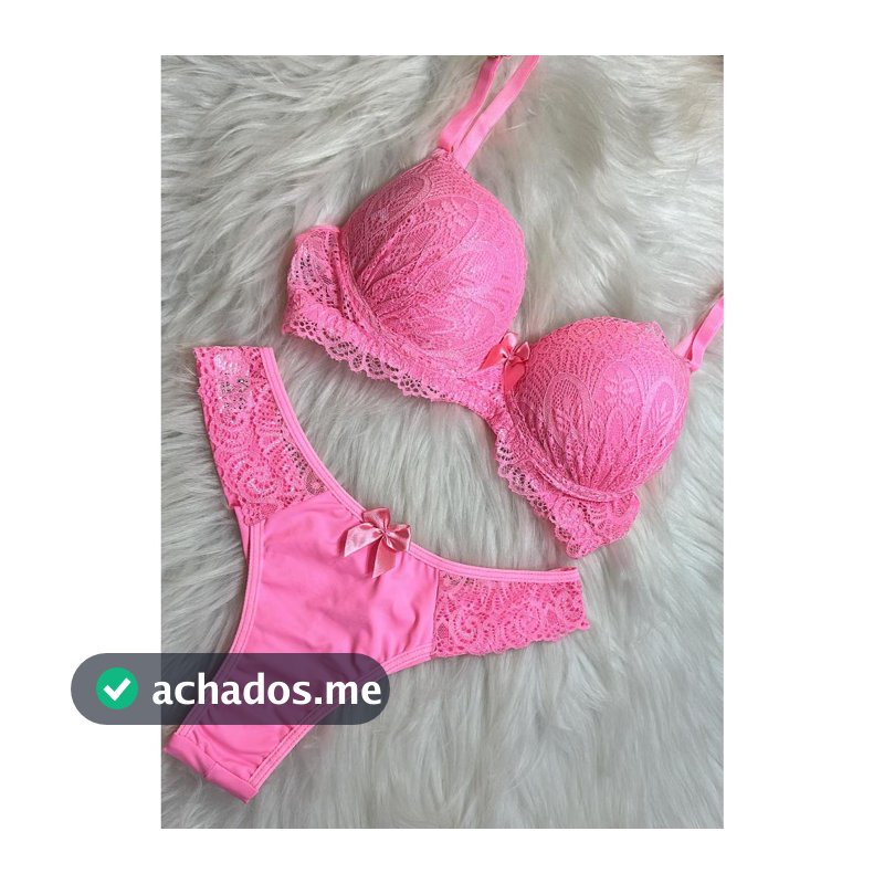 CONJUNTO FEMININO LINGERIE SUTIA BOJO ARO RENDADO FIO DE MICROFIBRA DUPLO CONFORTAVEL SENSUAL R2014.