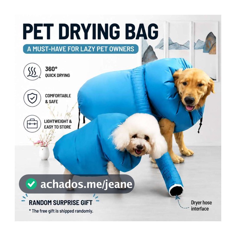 Saco De Secador Para Animais De Estimação De Secagem Rápida Com Ar Quente Automático , Casaco Cães E Gatos , Roupas De B