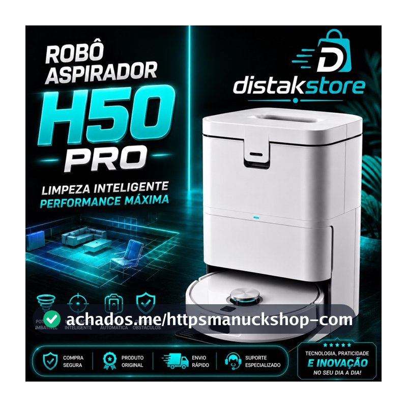 Robô de Limpeza Xiaomi Robot Vacuum H50 e H50 PRO Base de autoLimpeza versão global original lacrado