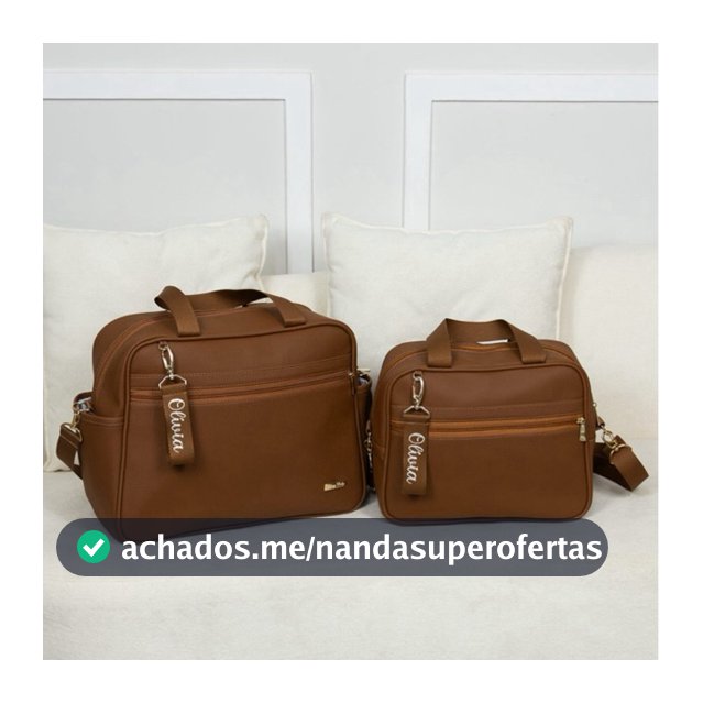 kit Bolsa maternidade e Frasqueira com 2 chaveiros personalizados menina/menino