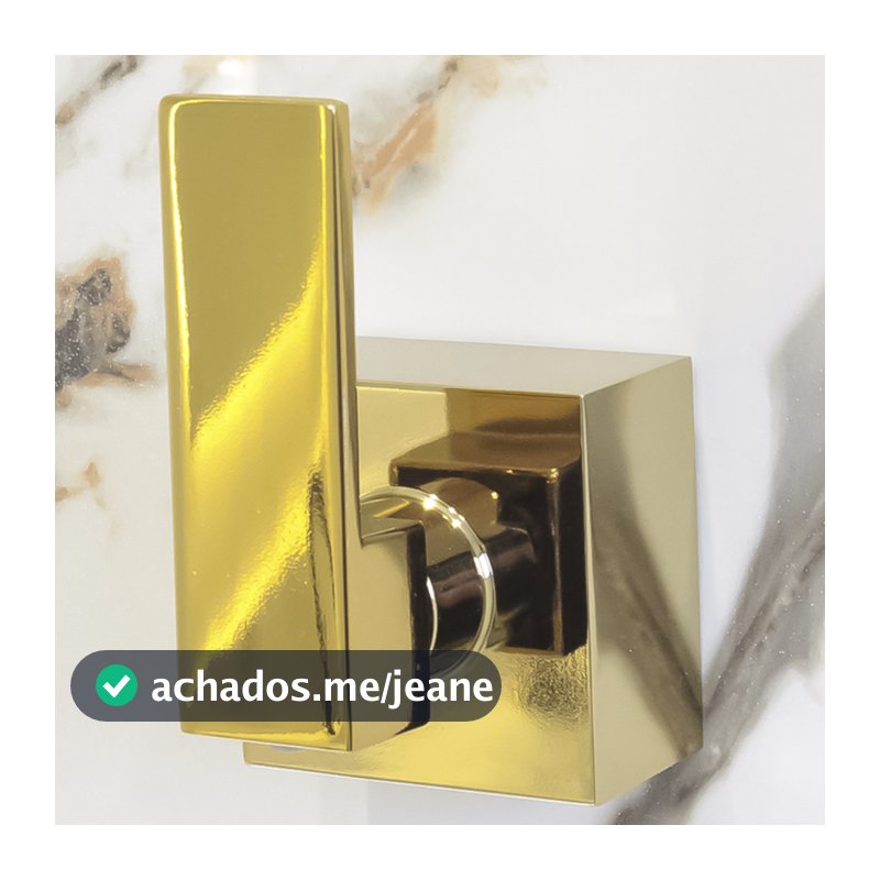 Acabamento Registro Base Deca Padrão 16 Estrias Gaveta Pressão Chuveiro 1/2 ou 3/4 Metal Dourado