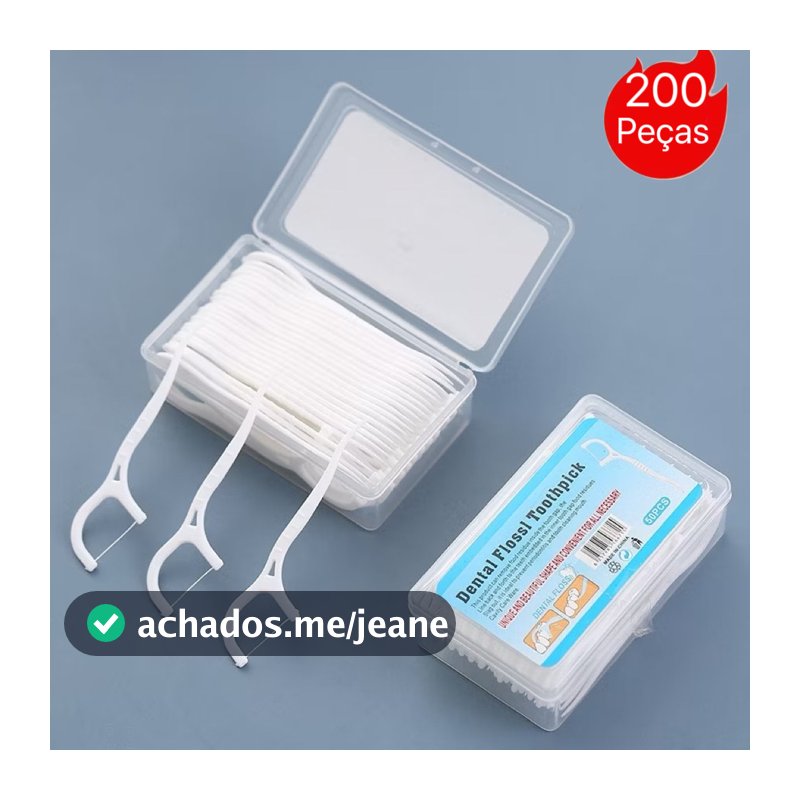 Kit 200/300 Unidades Fio Dental Infantil em Arco Ultra Fino para Limpeza Bucal Eficaz