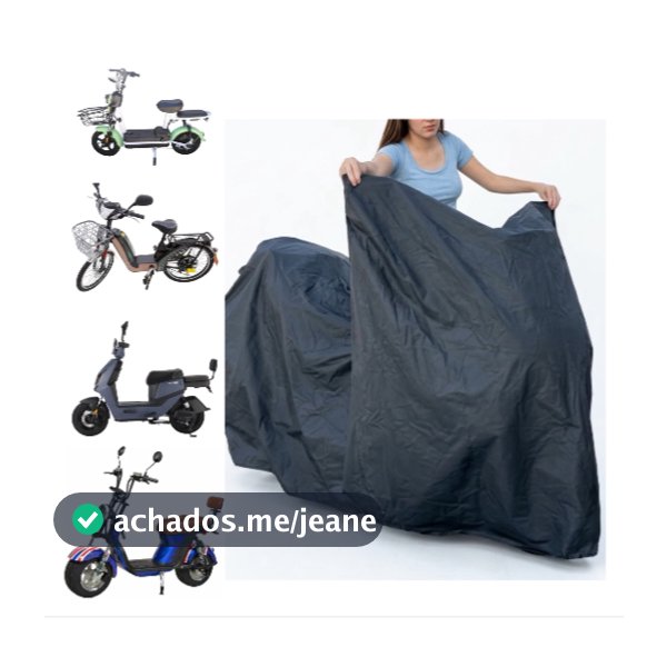 Capa Protetora para Bicicleta Elétrica Scooter Moto Autopropelidos Impermeável Protege de Sol Chuva e Poeira