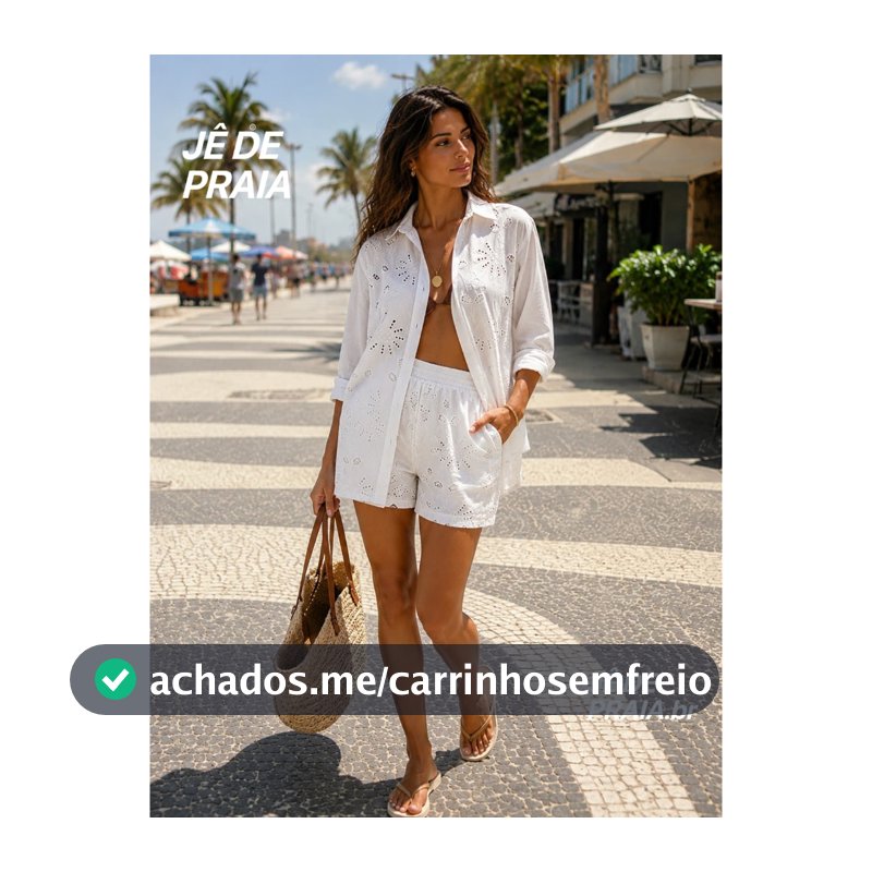 100% algodão Conjunto Feminino Camisa e Short Bordado Richelieu Floral Manga Longa Solto Casual Elegante Verão Look Chic