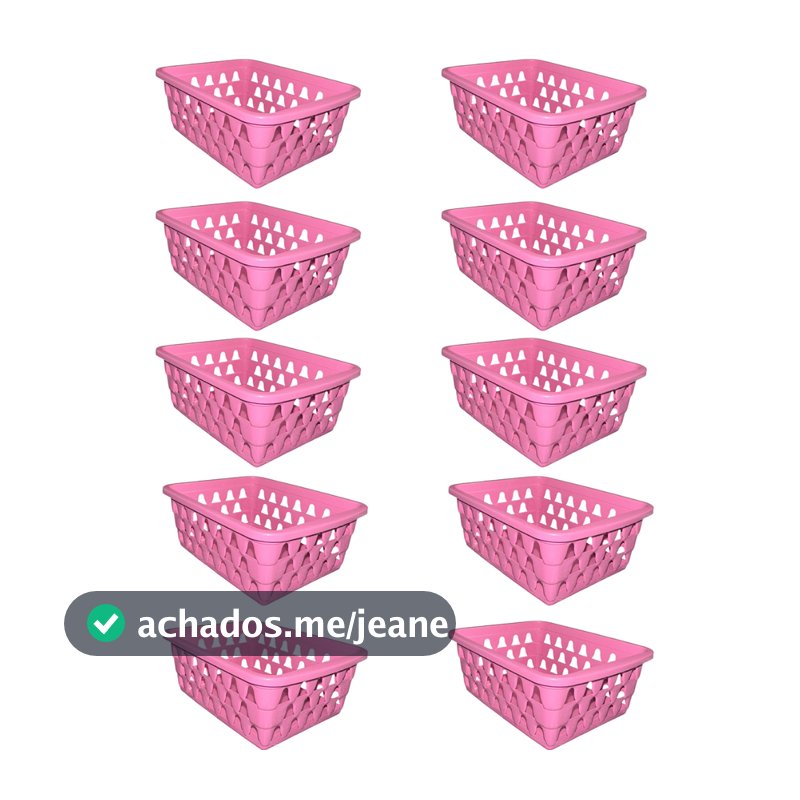Kit 10 Cestos Multiuso Organizador Pequeno 16x12x6Cm Escolha sua cor cestinha organizadora bebe