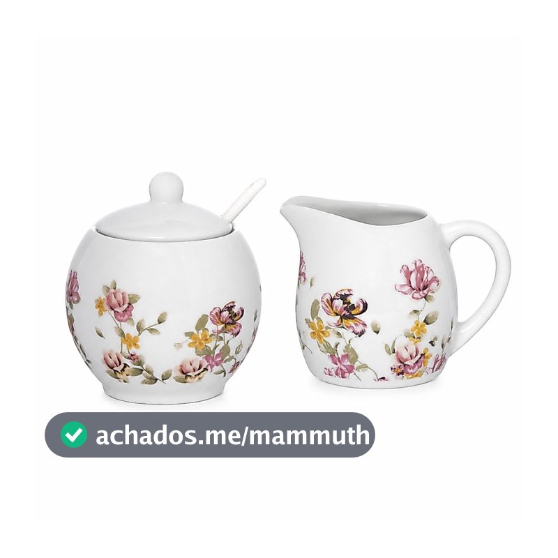 Kit Açucareiro E Leiteira Porcelana Le Jardin Hauskraft