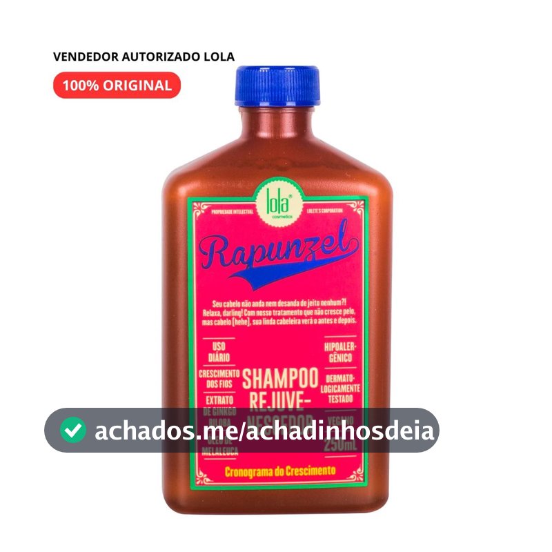 Shampoo Rejuvenescedor Rapunzel Lola Cosmetics 250ml