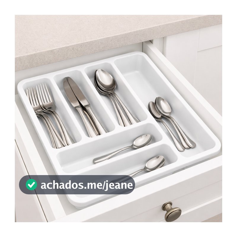 Porta Talheres Organizador De Gaveta 6 Divisórias Cozinha Suporta Para Talheres Plástico