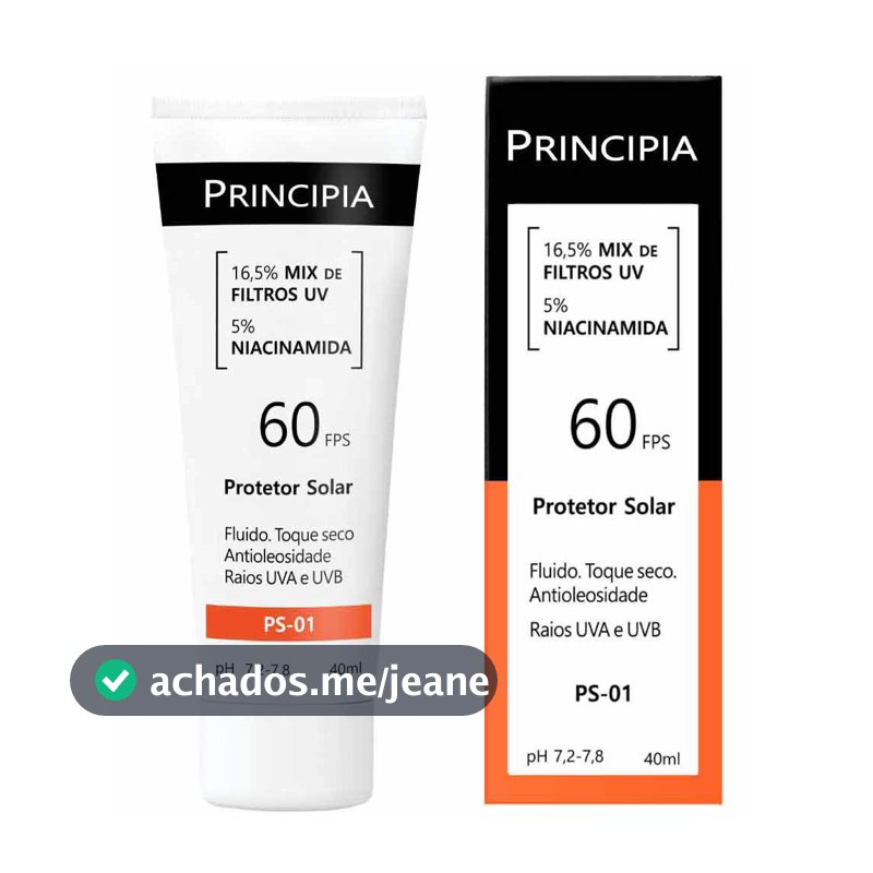 Protetor Solar Facial PS-01 FPS 60 Principia