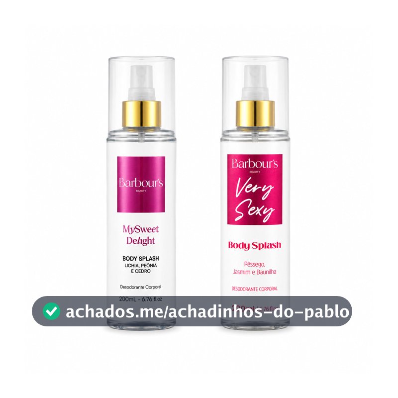 Kit 2 Body Splash Feminino Barbours Perfumacao Marcante
