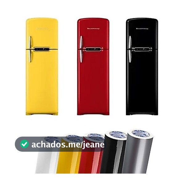 Vinil Adesivo Colorido A Prova D'água Para Envelopamento de Geladeira Móveis