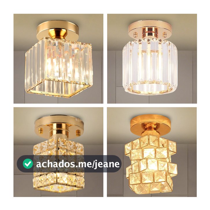 Lâmpada Led Moderna Para Corredor Com De Teto De Cristal , Varanda 3 Cores 85V-256V