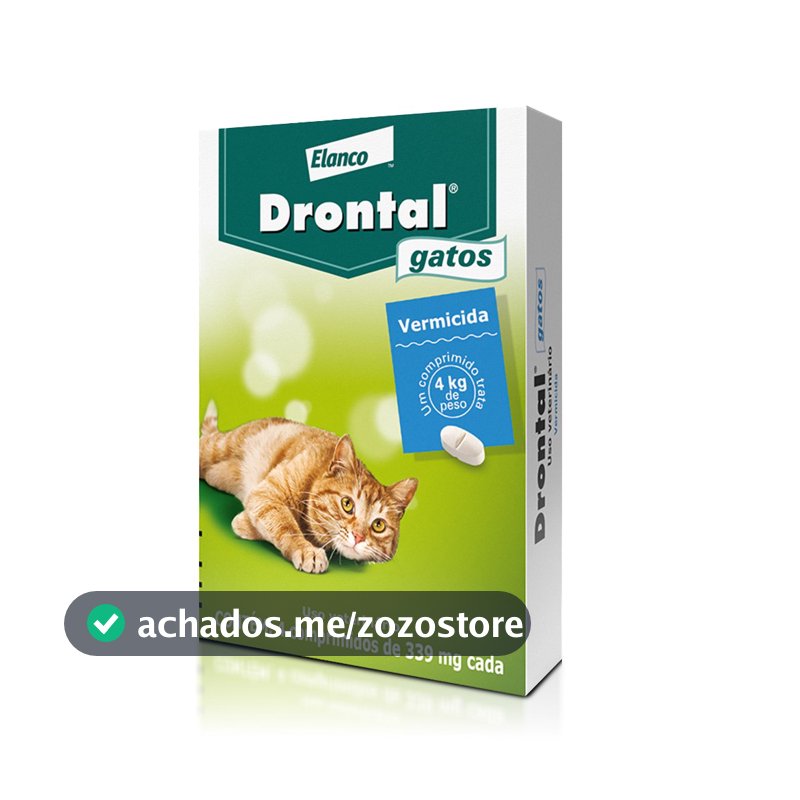 Vermífugo Drontal Gatos 4 Comprimidos para Gatos de até 4kg Elanco
