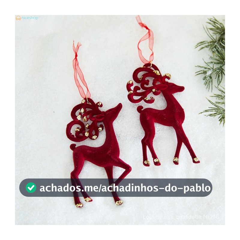 Enfeites de árvore de Natal vermelhos com efeito aveludado, decorações macias para pendurar em casa e em festas de fim d