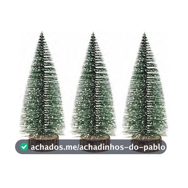 3 Mini Árvore De Mesa Nevada Ou Dourada Enfeite Decoração Festa Natal