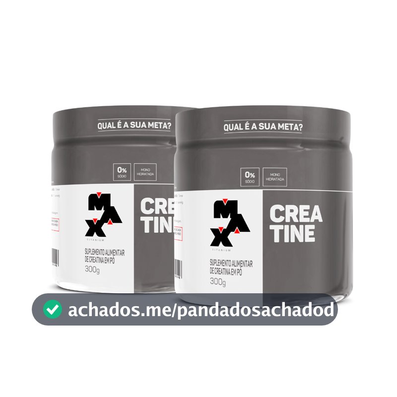 Kit 2 Creatina Max Titanium 300g Pura