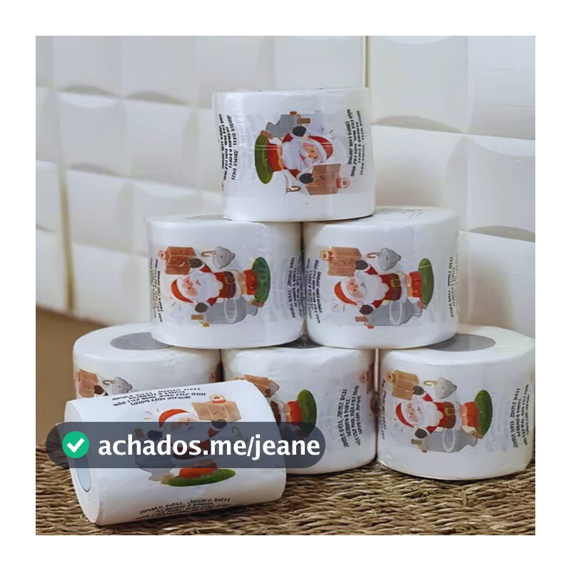 Enfeite de Natal Kit Rolos de Papel Higiênico Decorativo Natalino