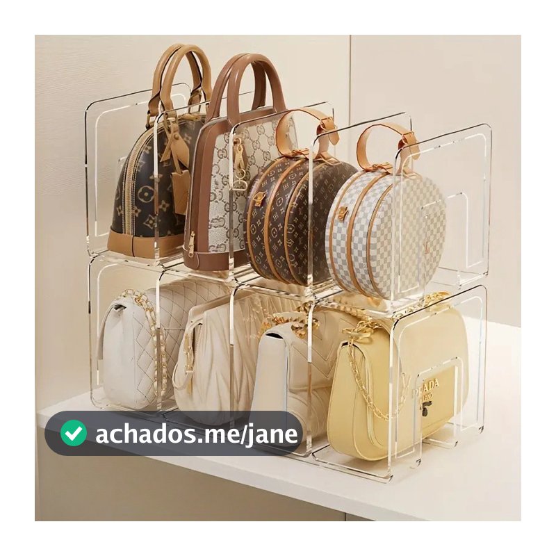 Organizador Acrilico Escritorio Estante Sala Multiuso Livros Bolsa Clutch Carteira Paramount