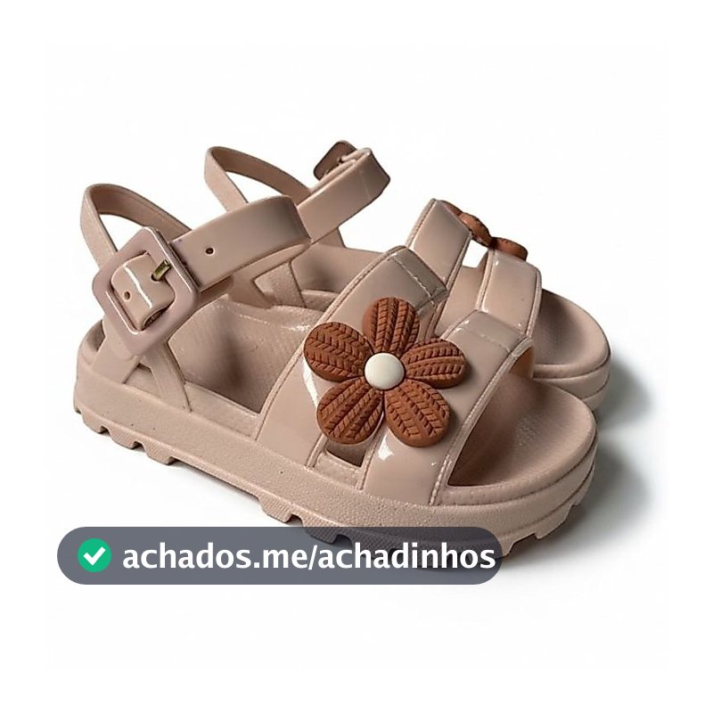 Sandália Infantil Menina Slide Anatômica com Enfeite Flor, Leve, Linda e Confortável