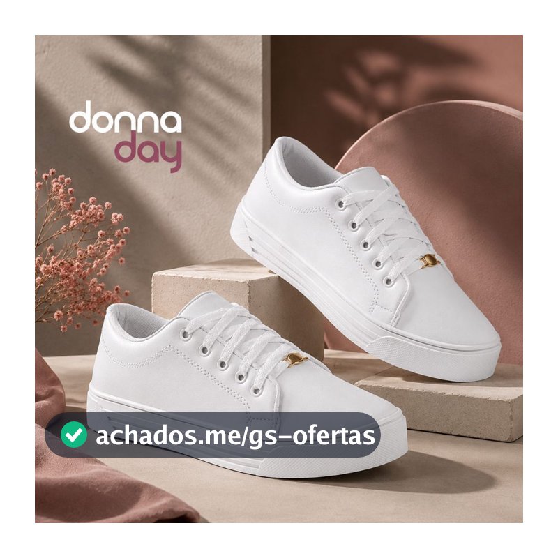 Tenis Feminino Casual Donna Leve Confortavel Basico Dia a Dia Minimalista Versatil