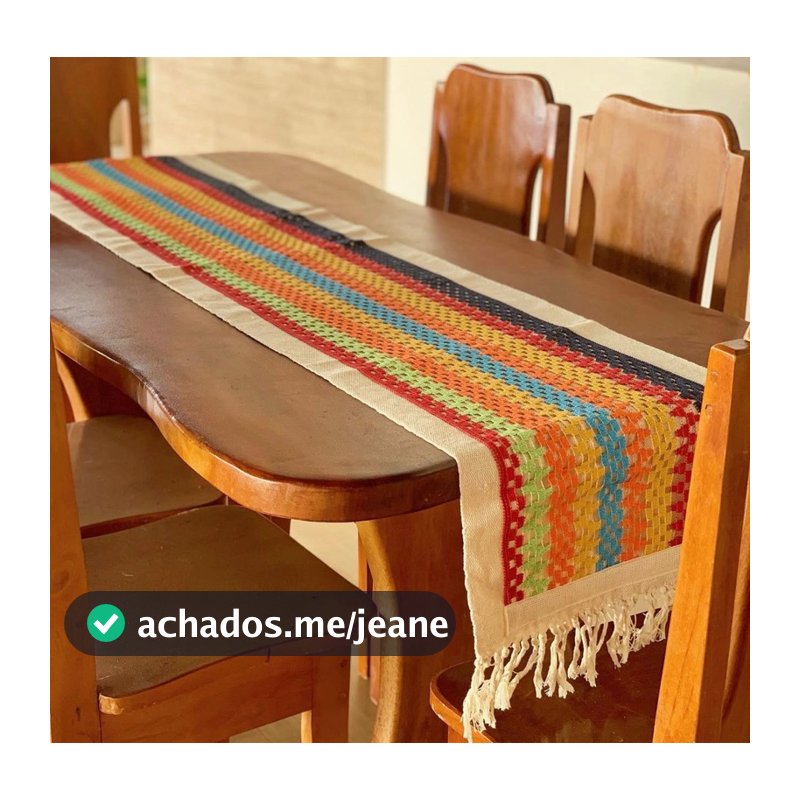 CAMINHO TRILHO PASSADEIRA DE MESA ARTESANAL RÚSTICO