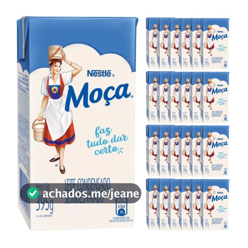 Leite Condensado Semidesnatado Kit C/ 27 Unidades Moça 395g - Nestlé