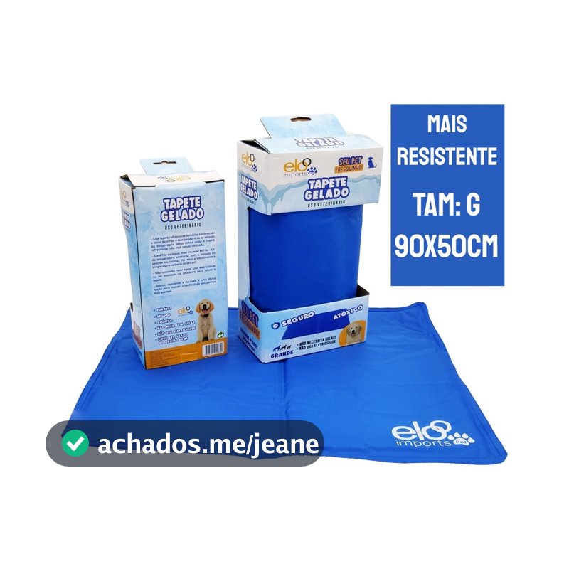 Tapete Gelado Refrescante Para Pets 90x50 Grande Médio Pequeno