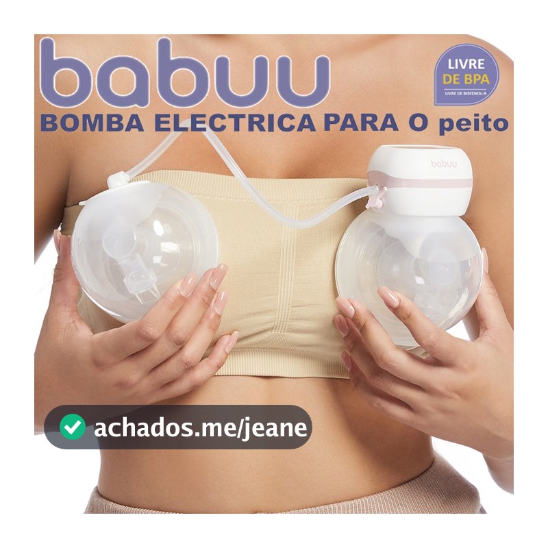 Bomba de leite elétrica de dupla sucção  Portátil Dupla Elétrica Mãos-Livres Recarregável e Silenciosa BABUU