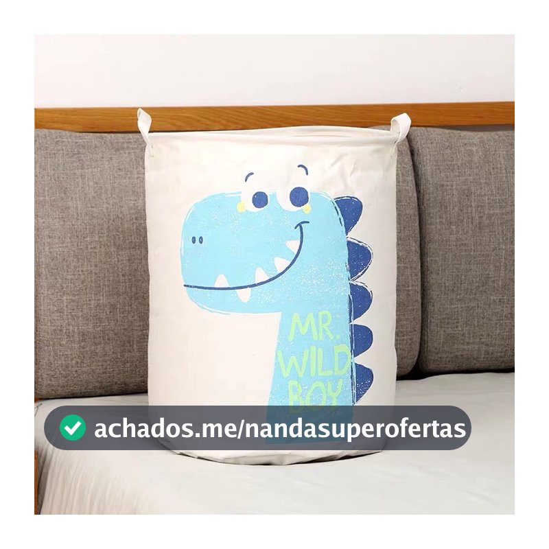 Cesto Organizador Multiuso Tecido Dobrável Roupa Brinquedos Lavanderia