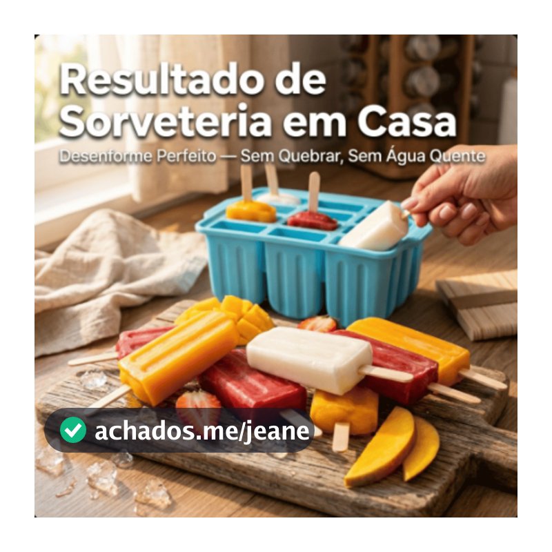Forma Molde, Forminha de Picolé Sorvete Dobrável Em Silicone Premium 12 Furos com tampa + 50 Palitos